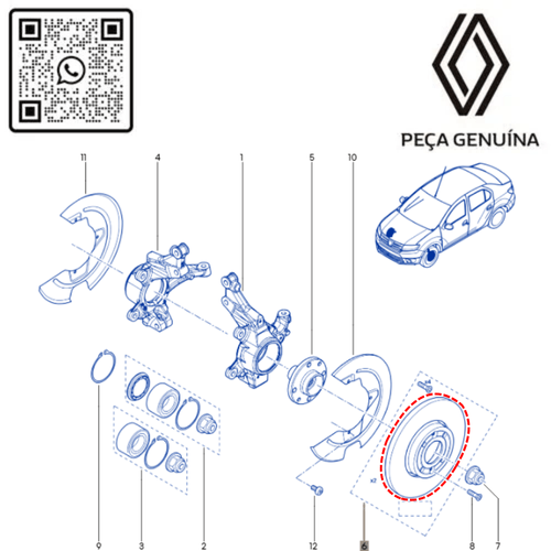 RN 65054R 402065054R Par De Discos De Freio Dianteiro SAN IILOG II 3